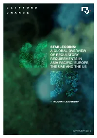 A Global Overview of Regulatory Requirements in Asia Pacific, Europe, the Uae and the Us