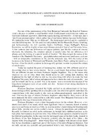 A Long Speech Instead of a Minute Silence for Professor Bogdan Bogdanov