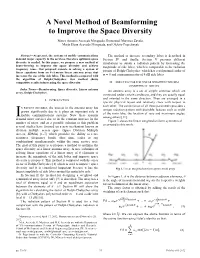 A Novel Method of Beamforming to Improve the Space Diversity