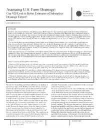 Assessing US Farm Drainage