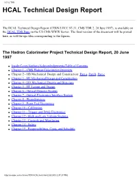 CMS Hadron Calorimeter Technical Design Report