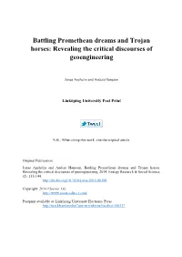 Revealing the Critical Discourses of Geoengineering