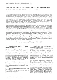 The Key Ship Design Decision