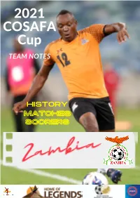 2021 COSAFA Cup TEAM NOTES
