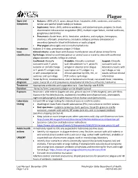 Plague Reporting and Investigation Guideline