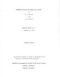 1965 Mathematical Models for Memory and Learning. Shiffrin