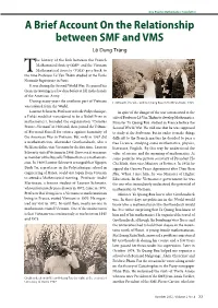 A Brief Account on the Relationship Between SMF and VMS Lê Dung Tráng