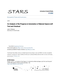 An Analysis of the Progress in Automation of Manned Space-Craft Test and Checkout