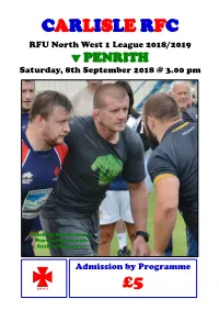 Carlisle Rfc £5