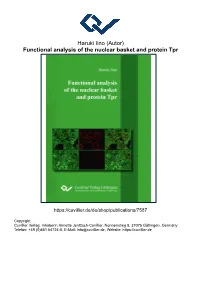 Functional Analysis of the Nuclear Basket and Protein Tpr