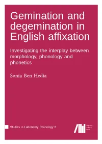 Gemination and Degemination in English Affixation