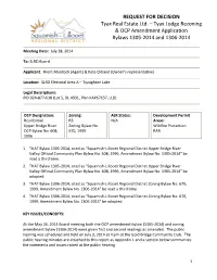 July 2014 Tyax Rezoning Board Report