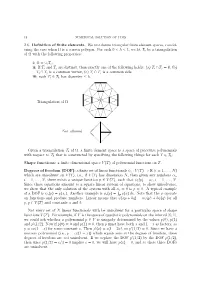 Lecture 6: Definition and Construction of Finite Element Subspaces