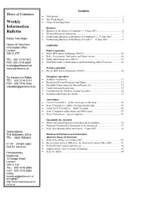 Weekly Information Bulletin