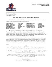 2017 Doak Walker Award Semifinalists Announced
