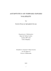Asymptotics of Forward Implied Volatility