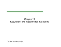 Chapter 3 Recursion and Recurrence Relations