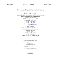 How to Analyze Non-Profit Financial Statements