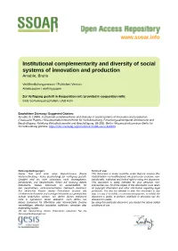 Institutional Complementarity and Diversity of Social Systems of Innovation and Production