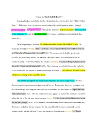“Mood in 'The Tell-Tale Heart'” Edgar Allan Poe Masterfully Designs A