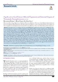 Nigella Sativaseed Extract Affected Tegument and Internal Organs of Trematode Paramphistomum Cervi