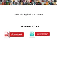 Swiss Visa Application Documents