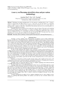 A Survey on Pharming Attack Detection and Prevention Methodology