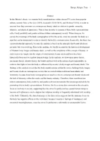 Bjerge, Krüger, Torp 1 Abstract in This Master's Thesis, We Examine Body