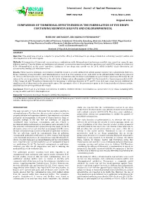 Comparison of Thimerosal Effectiveness in the Formulation of Eye Drops Containing Neomycin Sulfate and Chloramphenicol