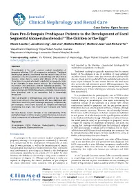 Does Pre-Eclampsia Predispose Patients to the Development Of