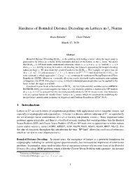 Hardness of Bounded Distance Decoding on Lattices in Lp Norms