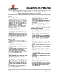 IEEE 1588 Precision Time Protocol-Enabled, Three-Port, 10/100 Managed Switch with MII Or RMII