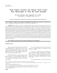 Nasal Septum Deviation and Inferior Nasal Concha Bone Hypertrophy in Class III Facial Deformity