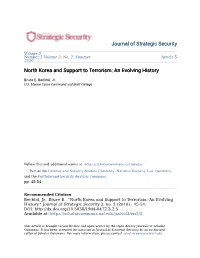 North Korea and Support to Terrorism: an Evolving History