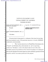 PERMANENT INJUNCTION Filed by Judge Stephen V. Wilson This
