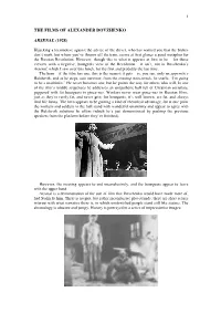 The Films of Alexander Dovzhenko Arsenal (1928)