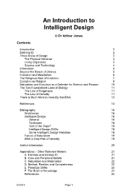 An Introduction to Intelligent Design