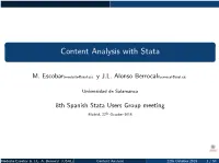 Content Analysis with Stata