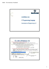 CS210 - the University of Auckland