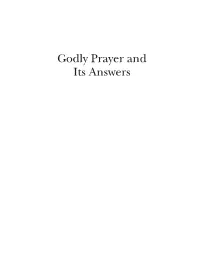 Godly Prayer and Its Answers