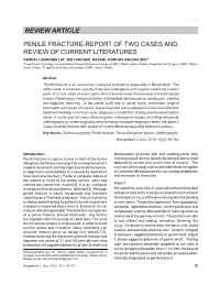 Review Article Penile Fracture-Report of Two Cases and Review of Current Literatures
