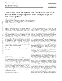 Gamma-Ray Burst Afterglows and Evolution of Postburst Fireballs With