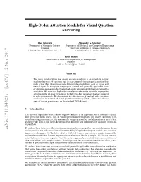 High-Order Attention Models for Visual Question Answering