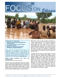 HIGHLIGHTS in THIS ISSUE: Flood Waters, Which in Parts of Gode Increased to 12 Meters