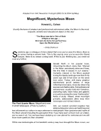 Magnificent, Mysterious Moon