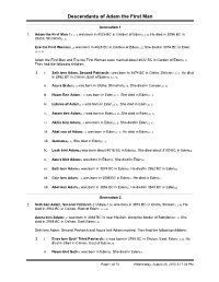 Register Report Descendants of Adam the First Man of Alfred Landon