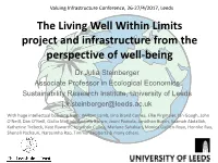 The Living Well Within Limits Project and Infrastructure from the Perspective of Well-Being