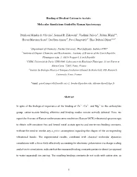 1 Binding of Divalent Cations to Acetate