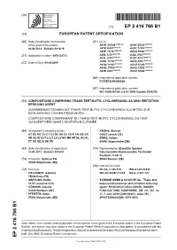 European Patent Office of Opposition to That Patent, in Accordance with the Implementing Regulations