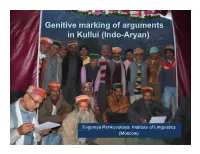 Genitive Marking of Arguments in Kullui (Indo-Aryan)